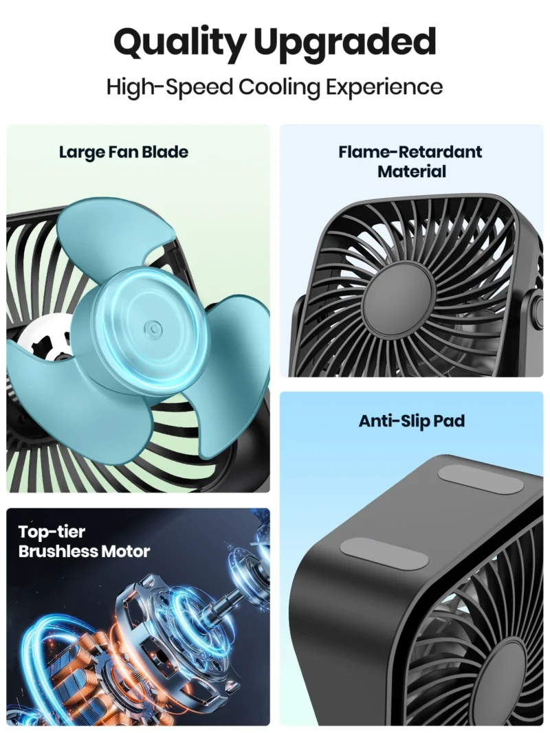 Mini Ventilador K52 USB (Ventilador de mesa portátil)
