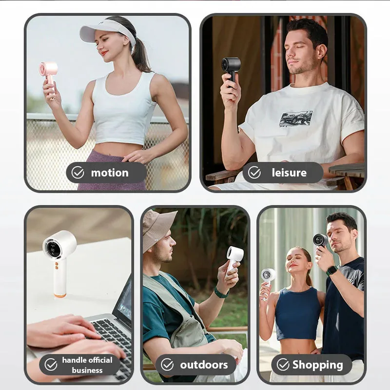 AirHandy - Ventilador Portátil Turbo, Silencioso e Recarregável