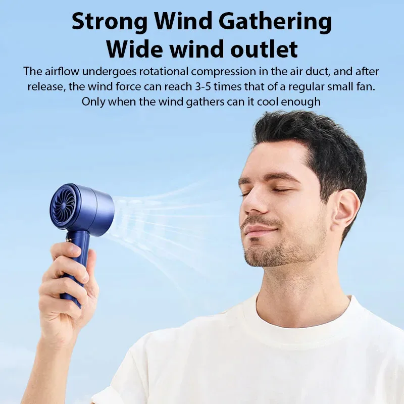 AirHandy - Ventilador Portátil Turbo, Silencioso e Recarregável
